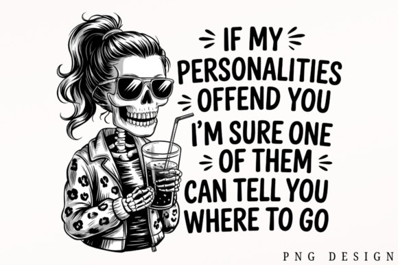 Download Sarcastic Skull Quote Dark PNG Design - Skull Collection