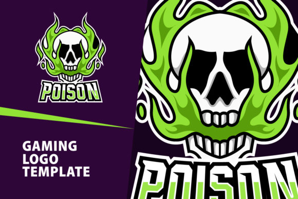 Download Poison Skull Mascot Gaming Logo Design - Skull Collection