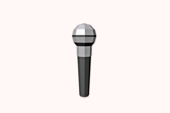 Download DIY Microphone Trophy - 3d Papercraft - Microphone Collection