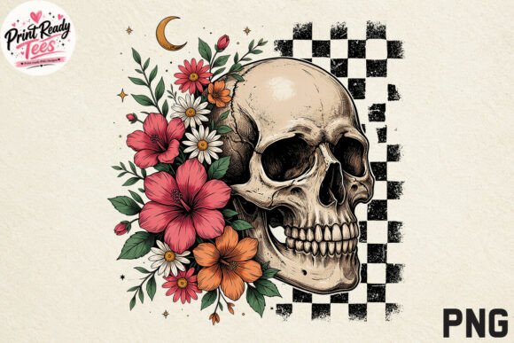 Download Floral Skull PNG, Gothic Halloween Skull - Skull Collection