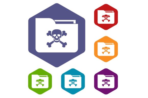 Download File Folder with a Skull Icons Set - Skull Collection