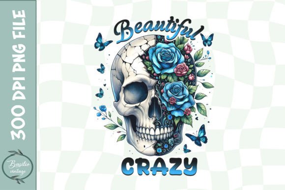 Download Beautiful Crazy Skull PNG - Skull Collection