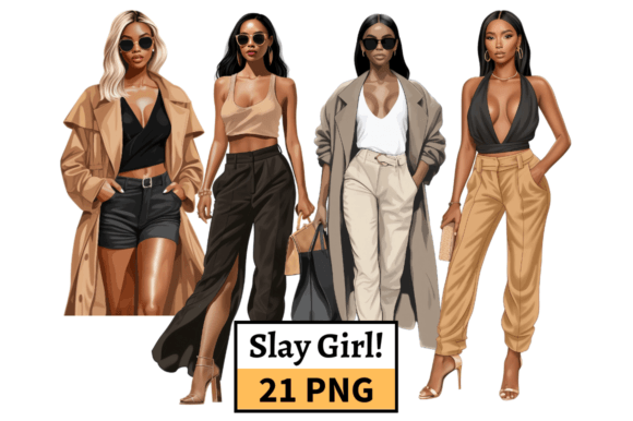 Download Slay Girl, Chic Black Fashion Girl PNG - Premium Resources