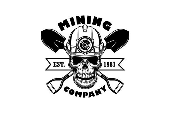 Download Miners Skull Vector Illustration. Head O - Skull Collection